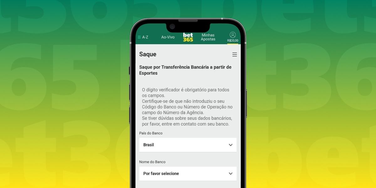 Imagem saque bet365