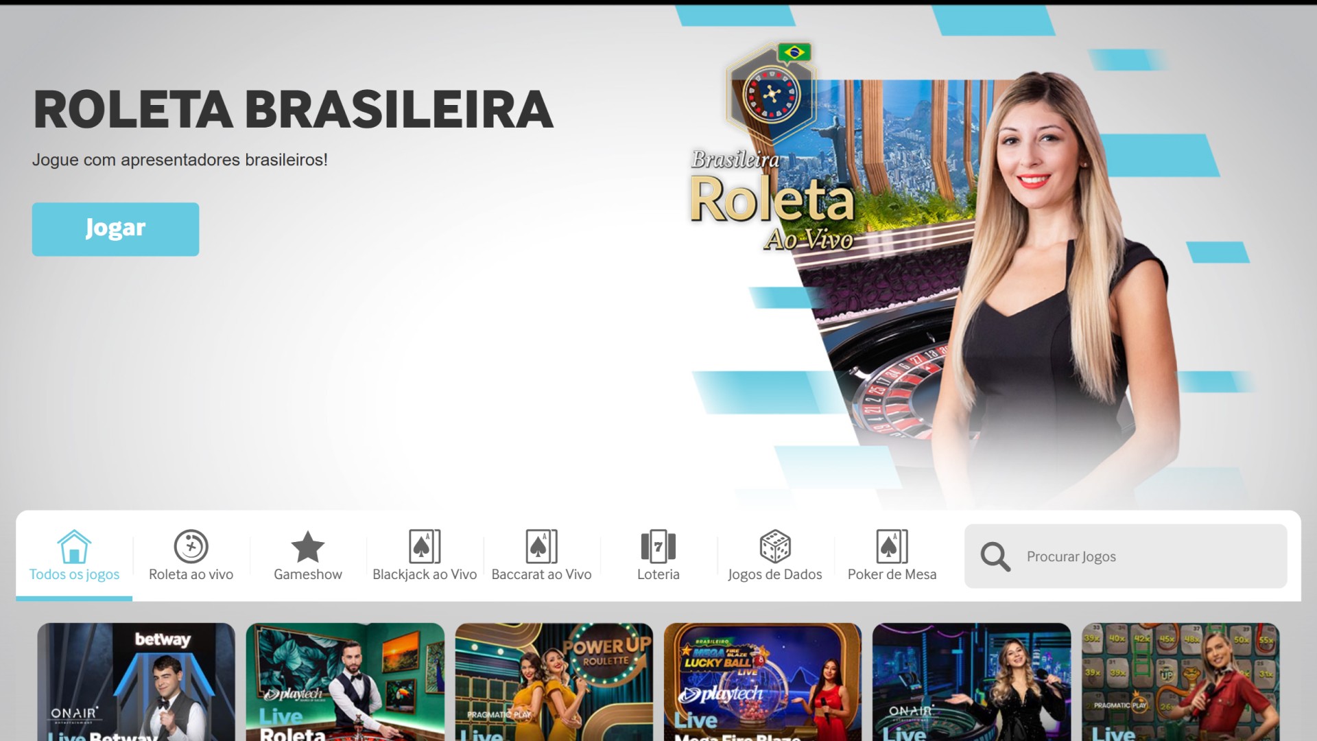 Screenshot cassino ao vivo betway