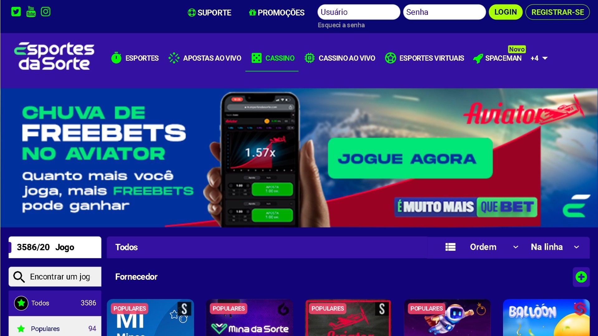 Esporte Da Sorte - A melhor escolha do Brasil para apostas esportivas e  jogos de cassino