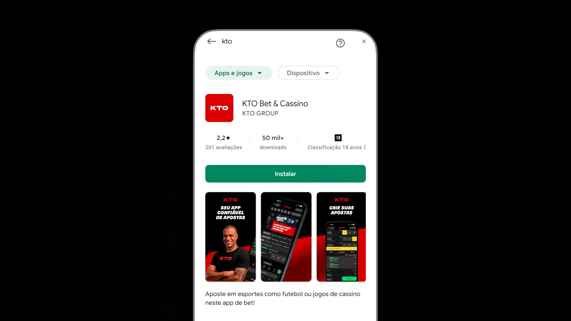 imagem Como baixar o app android KTO