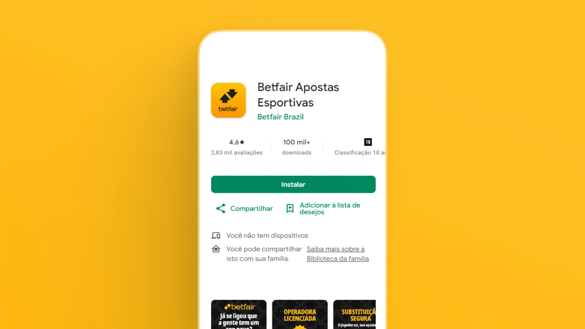 imagem Como baixar o app android betfair