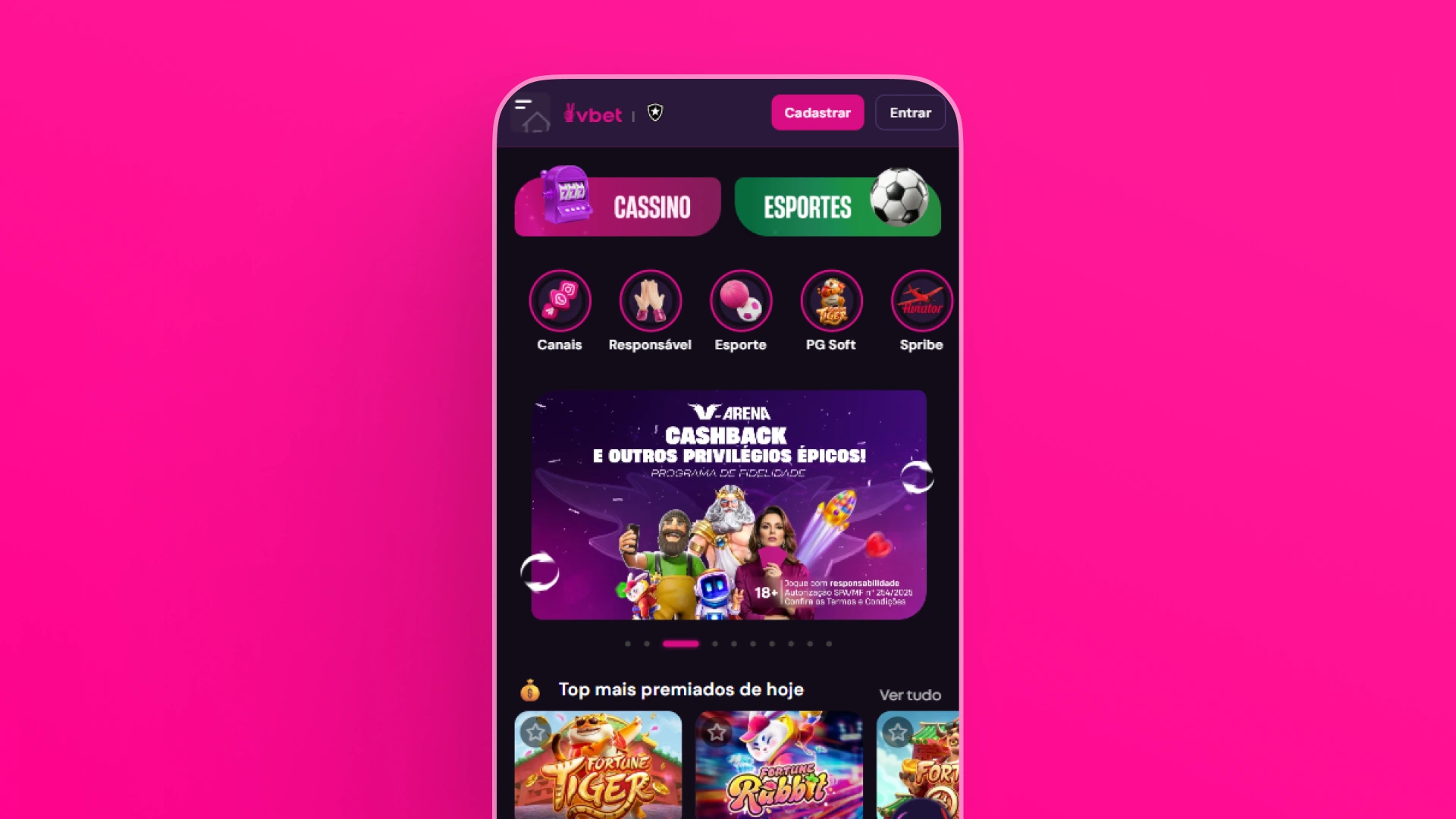 imagem app mobile VBet