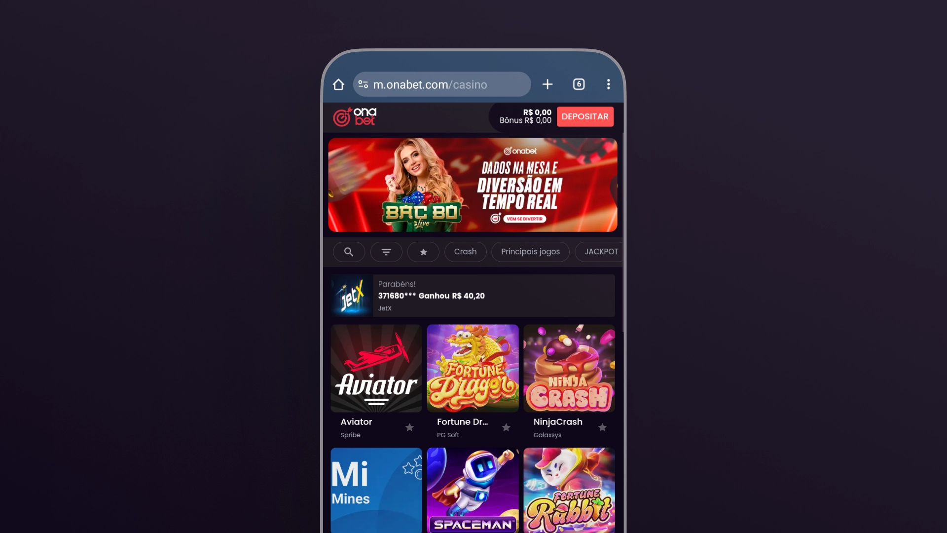 imagem cassino app onabet