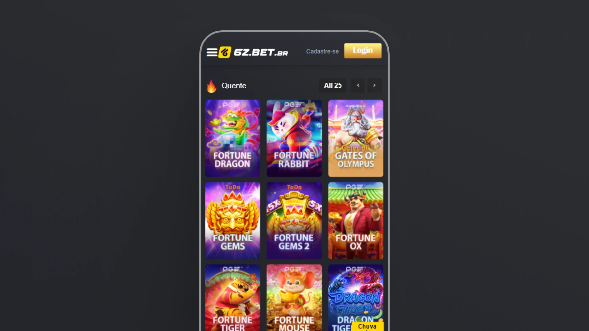 imagem cassino mobile 6z bet