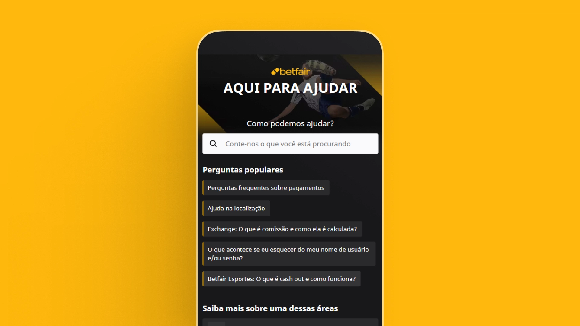 imagem central de ajuda betfair