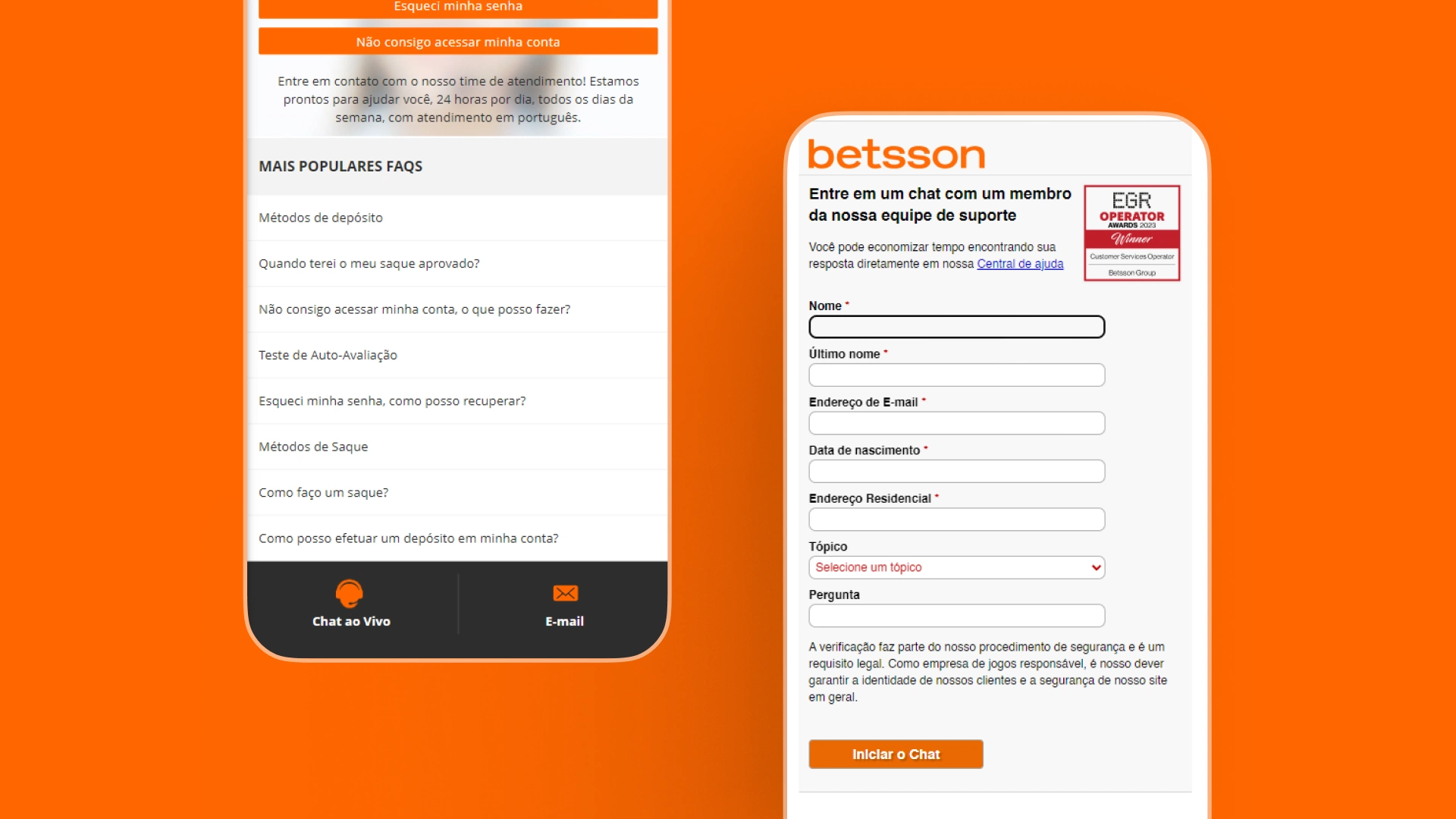 imagem chat ao vivo betsson