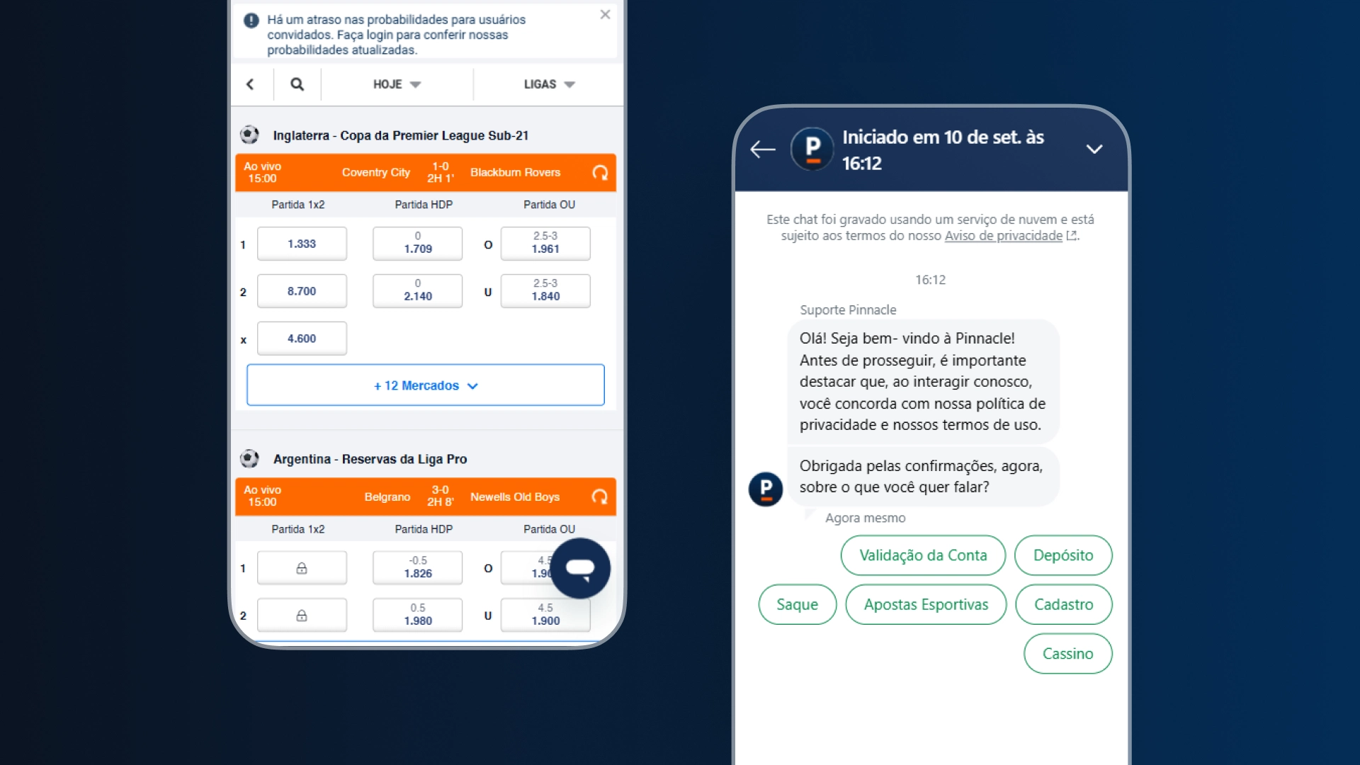 imagem chat ao vivo pinnacle