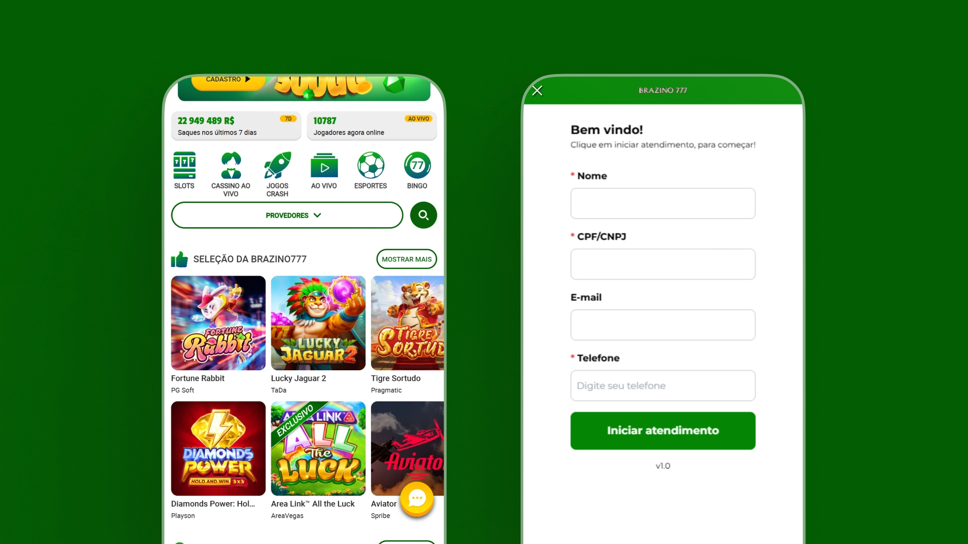 imagem chat suporte Brazino777