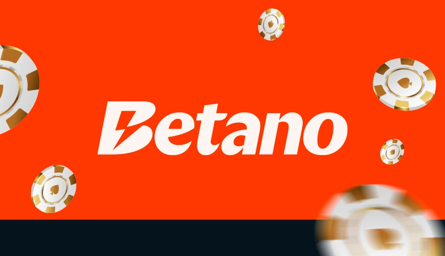 Imagem mostra logomarca da Betano ao lado de fichas douradas