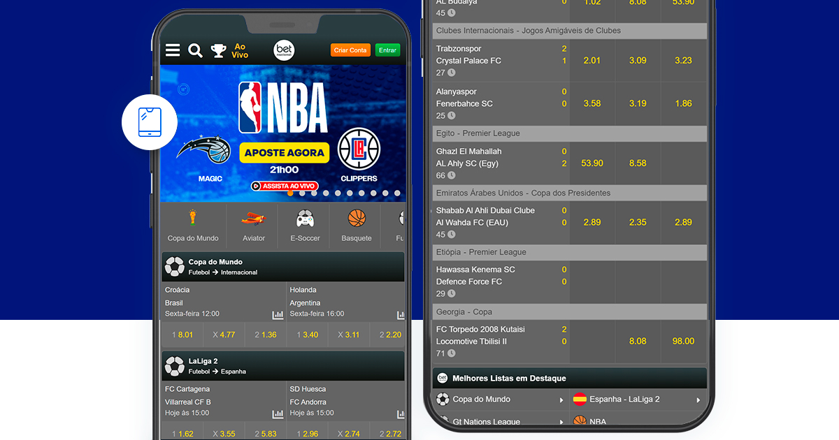 imagem de um smartphone mostrando a betnacional ao vivo com os principais eventos de futebol e os principais mercados 