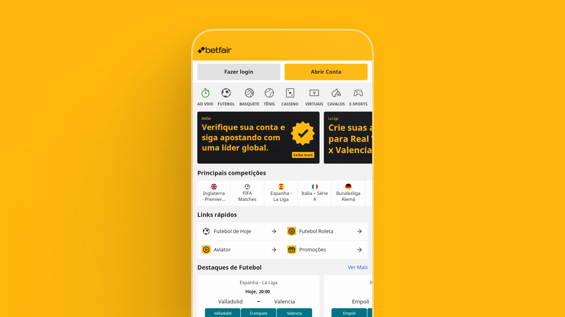 imagem homepage mobile betfair