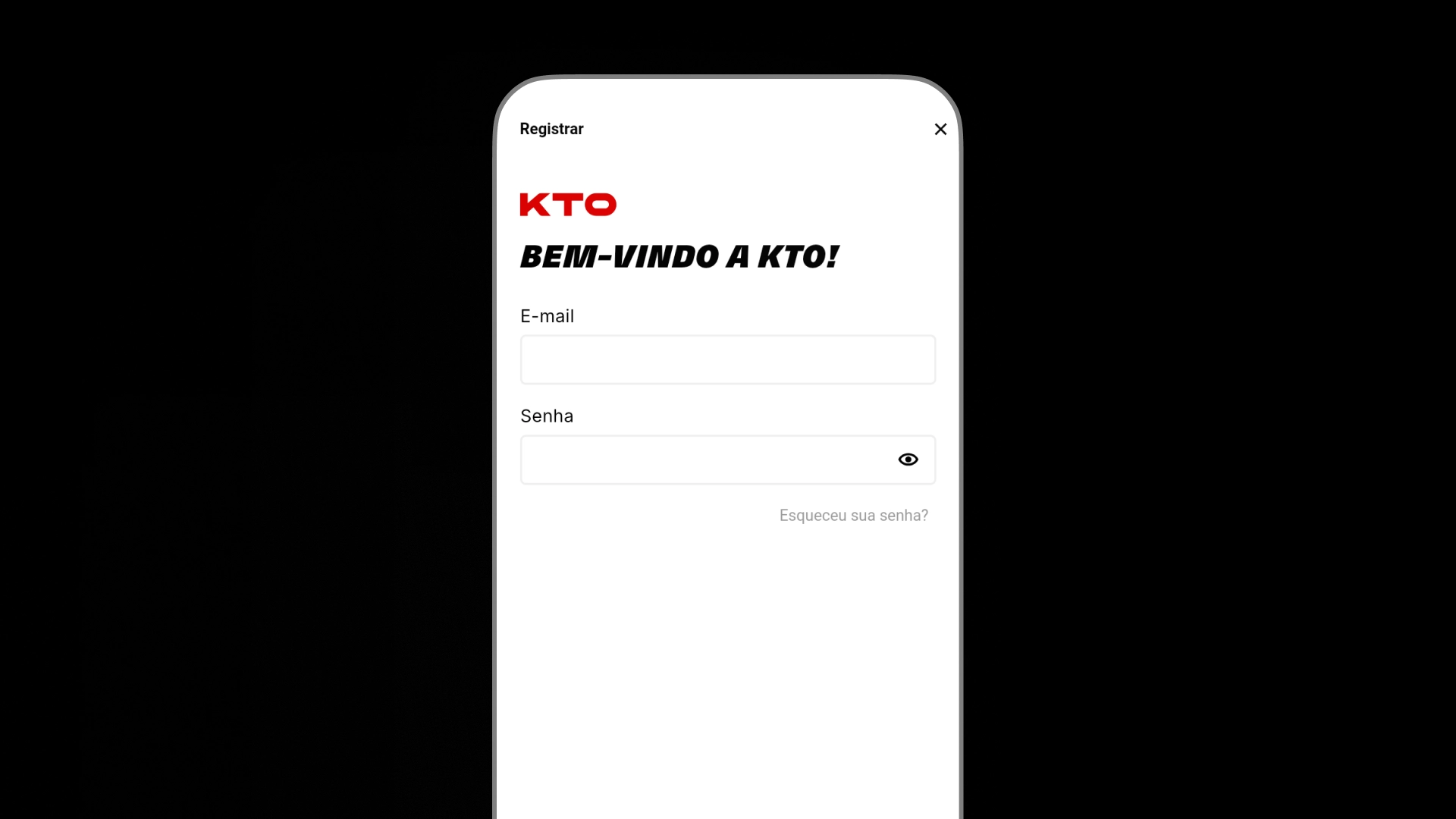 imagem login app KTO