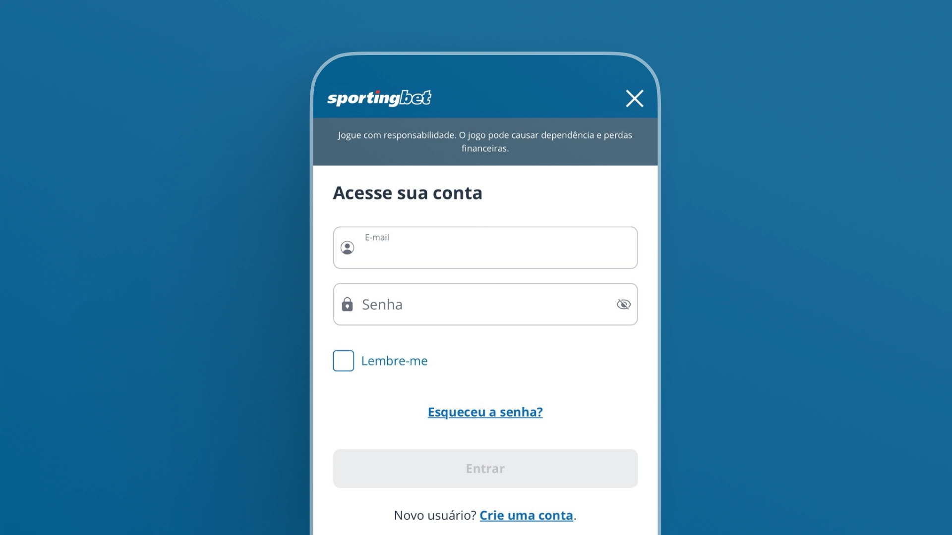 imagem login app sportingbet