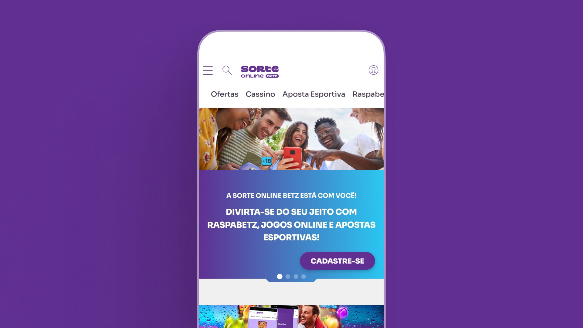 imagem mobile home SorteOnline