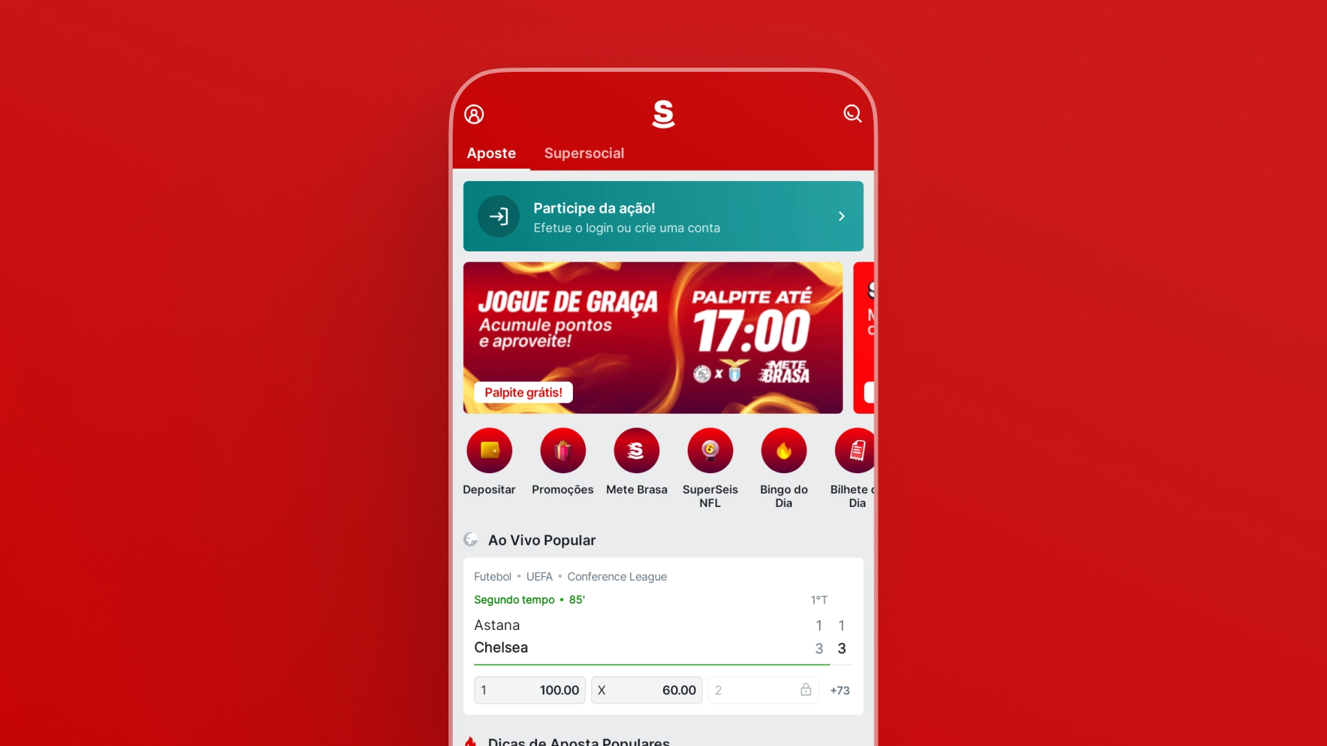 imagem mobile homepage superbet