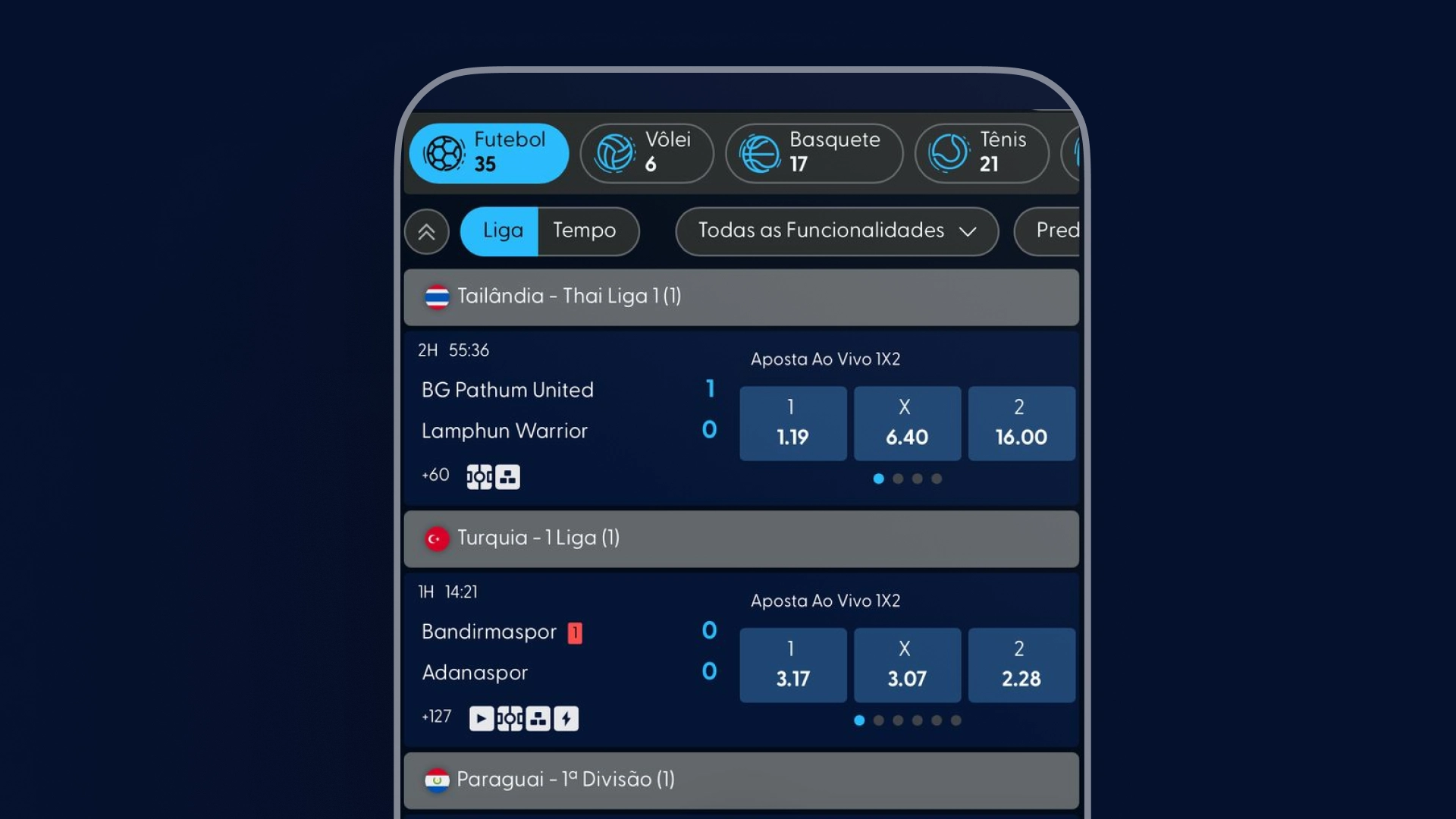 imagem mobile odds DonaldBet