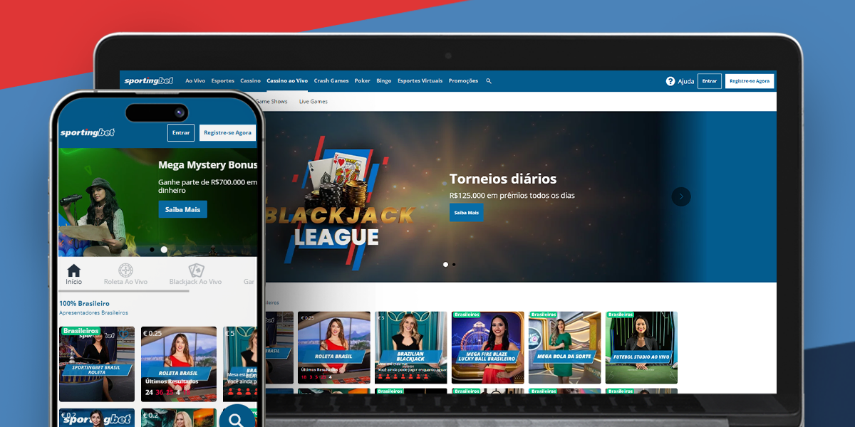 imagem mockup desktop mobile cassino ao vivo sportingbet