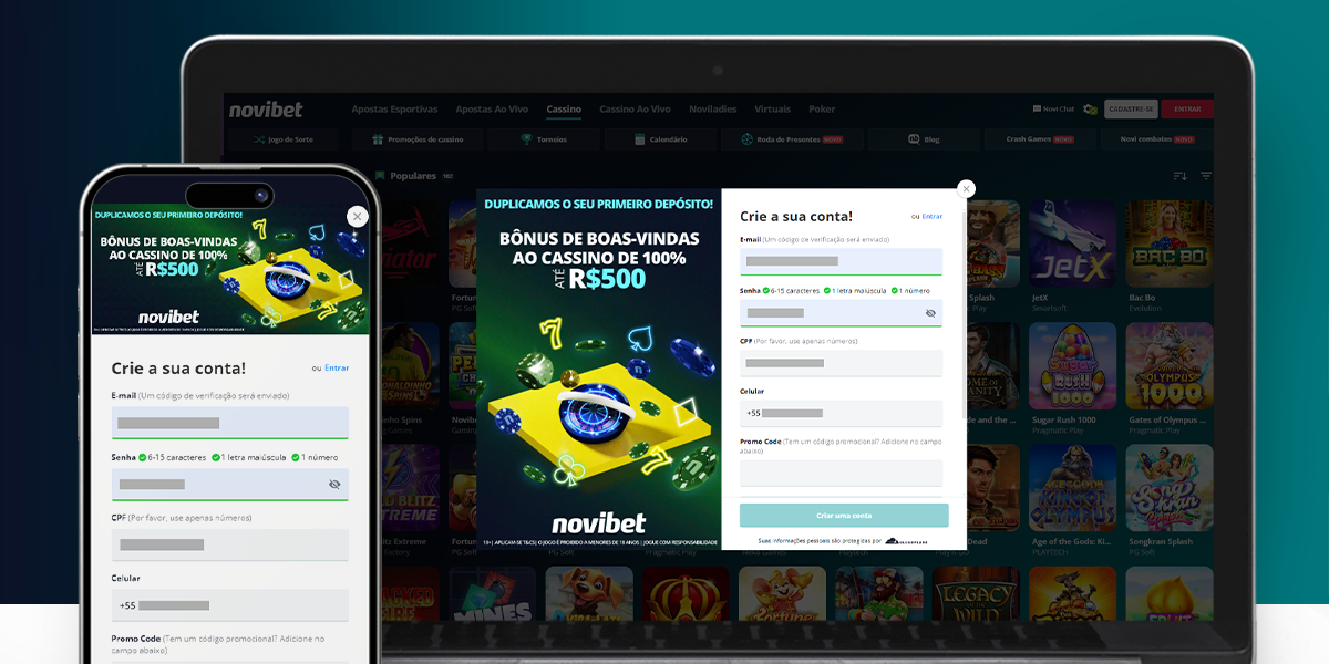 imagem mockup desktop mobile registro novibet