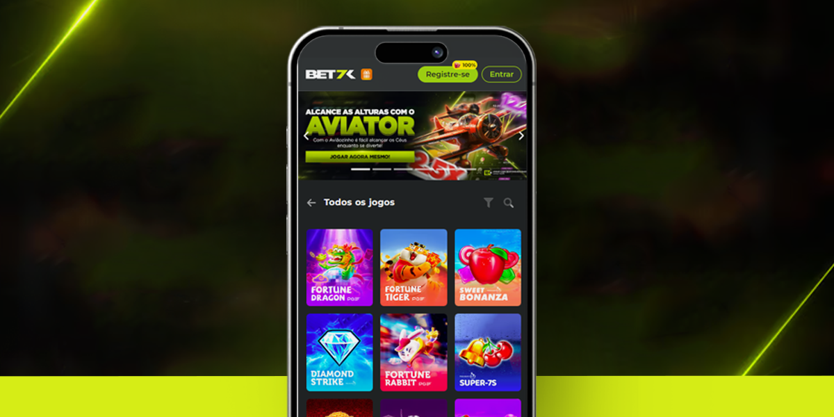 imagem mockup mobile casino app bet7k