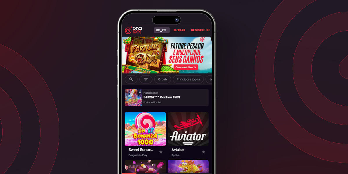 imagem mockup mobile cassino app onabet