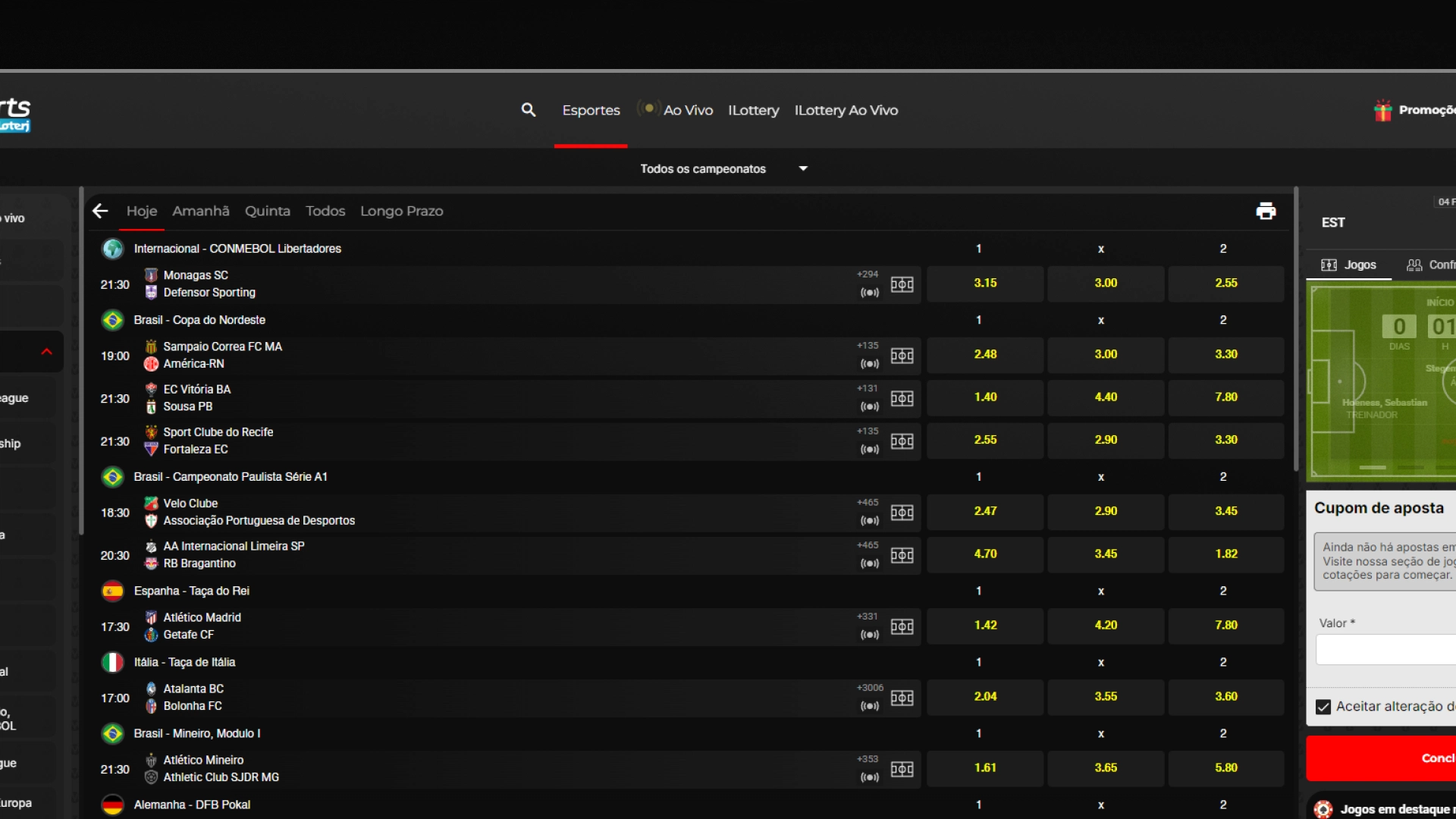 imagem odds MarjoSports
