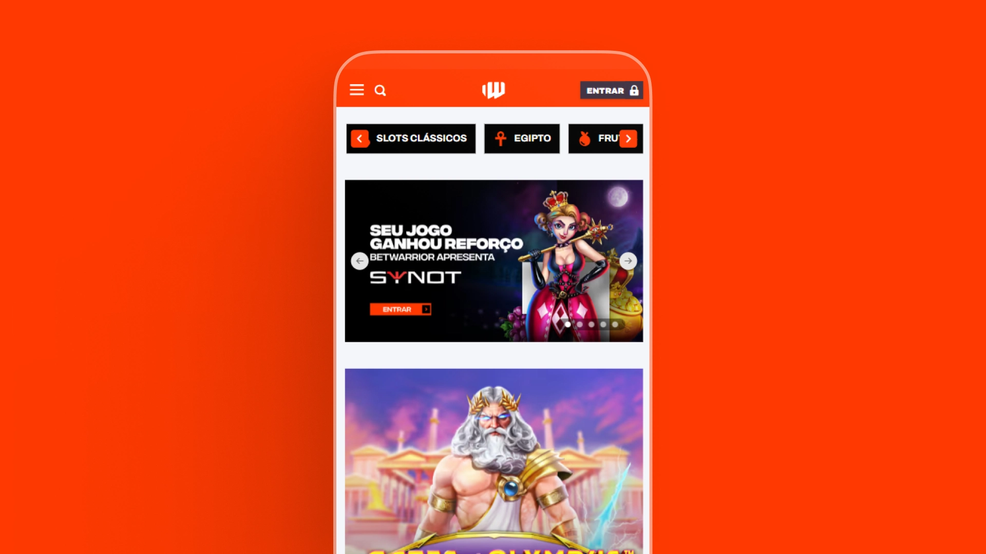 imagem pagina casino app da betwarrior