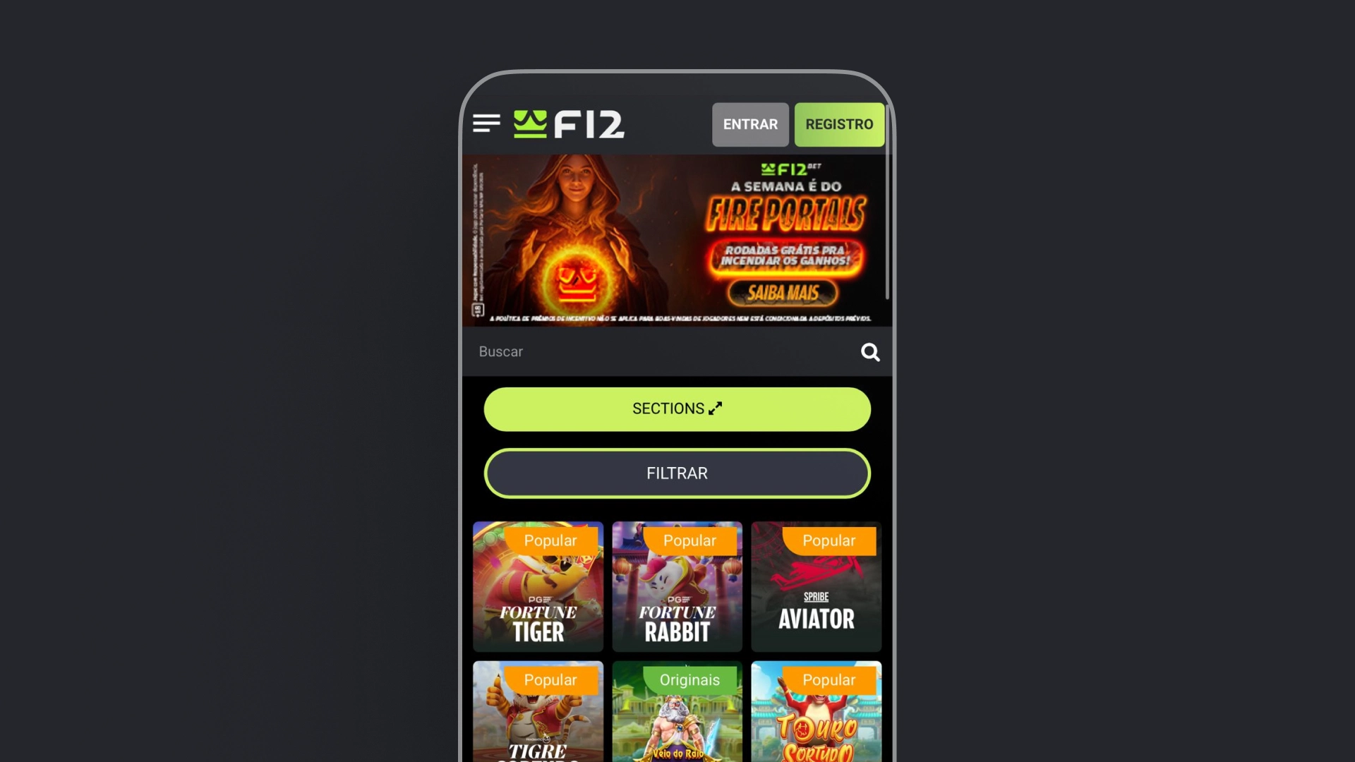 imagem pagina casino app da f12