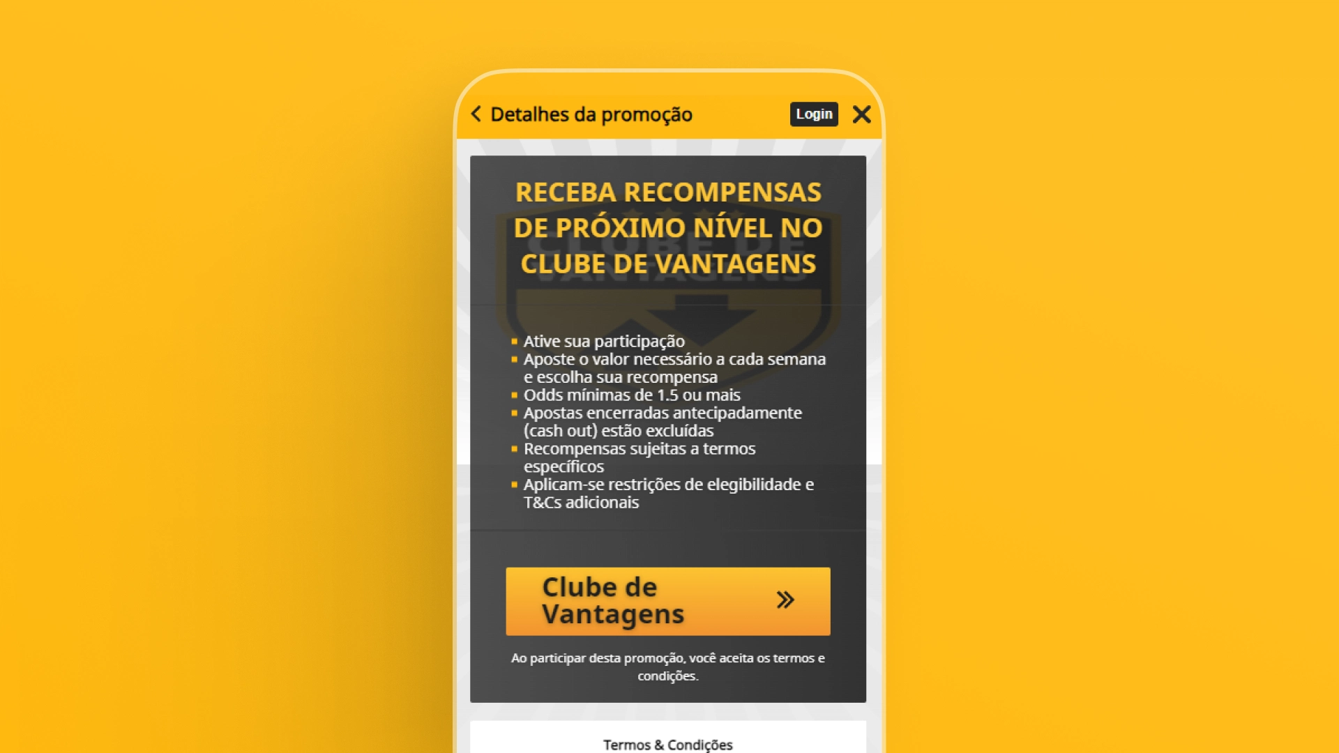 imagem recurso clube de vantagens app betfair