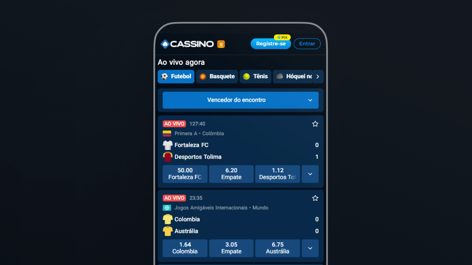 imagem recurso transmissão ao vivo mobile cassino bet