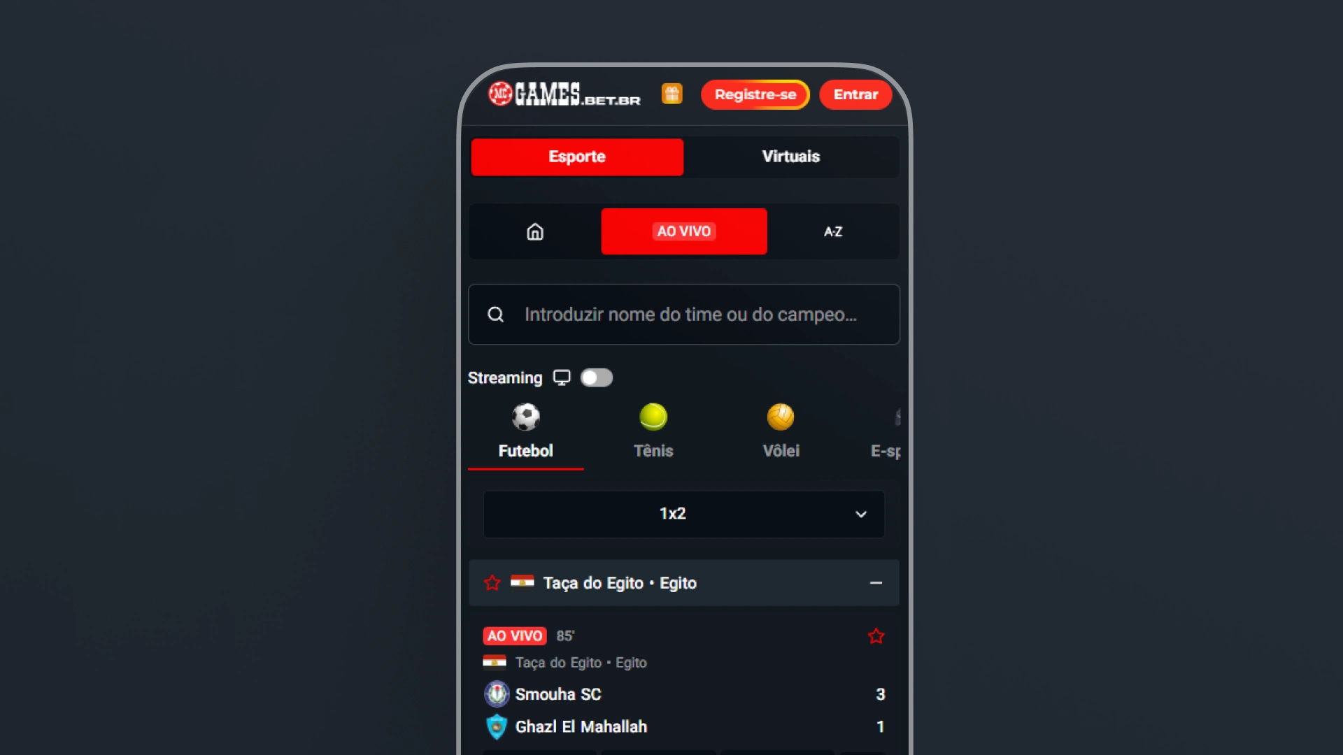 imagem recurso transmissão ao vivo mobile mc games