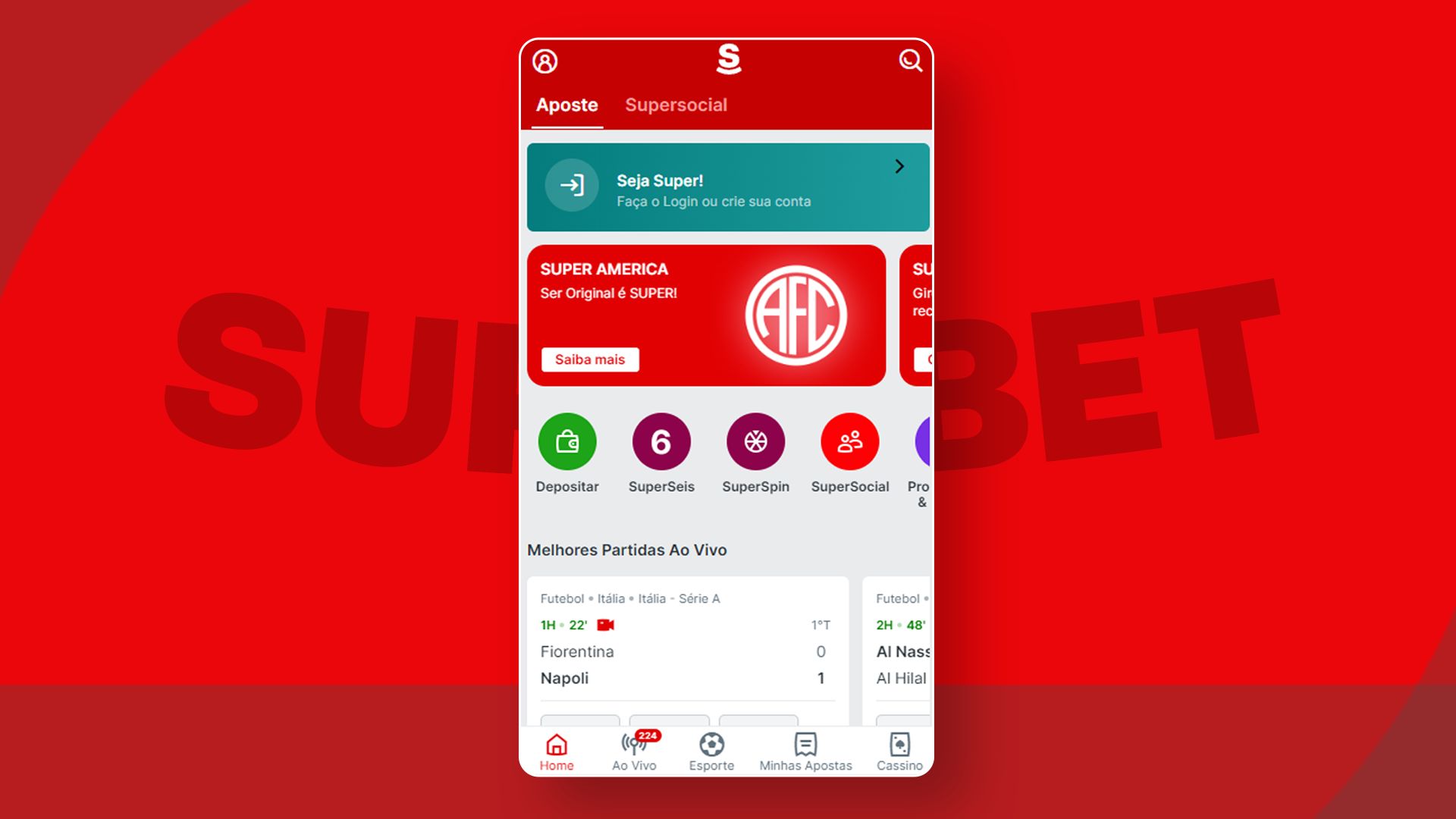 imagem screenshot app home superbet