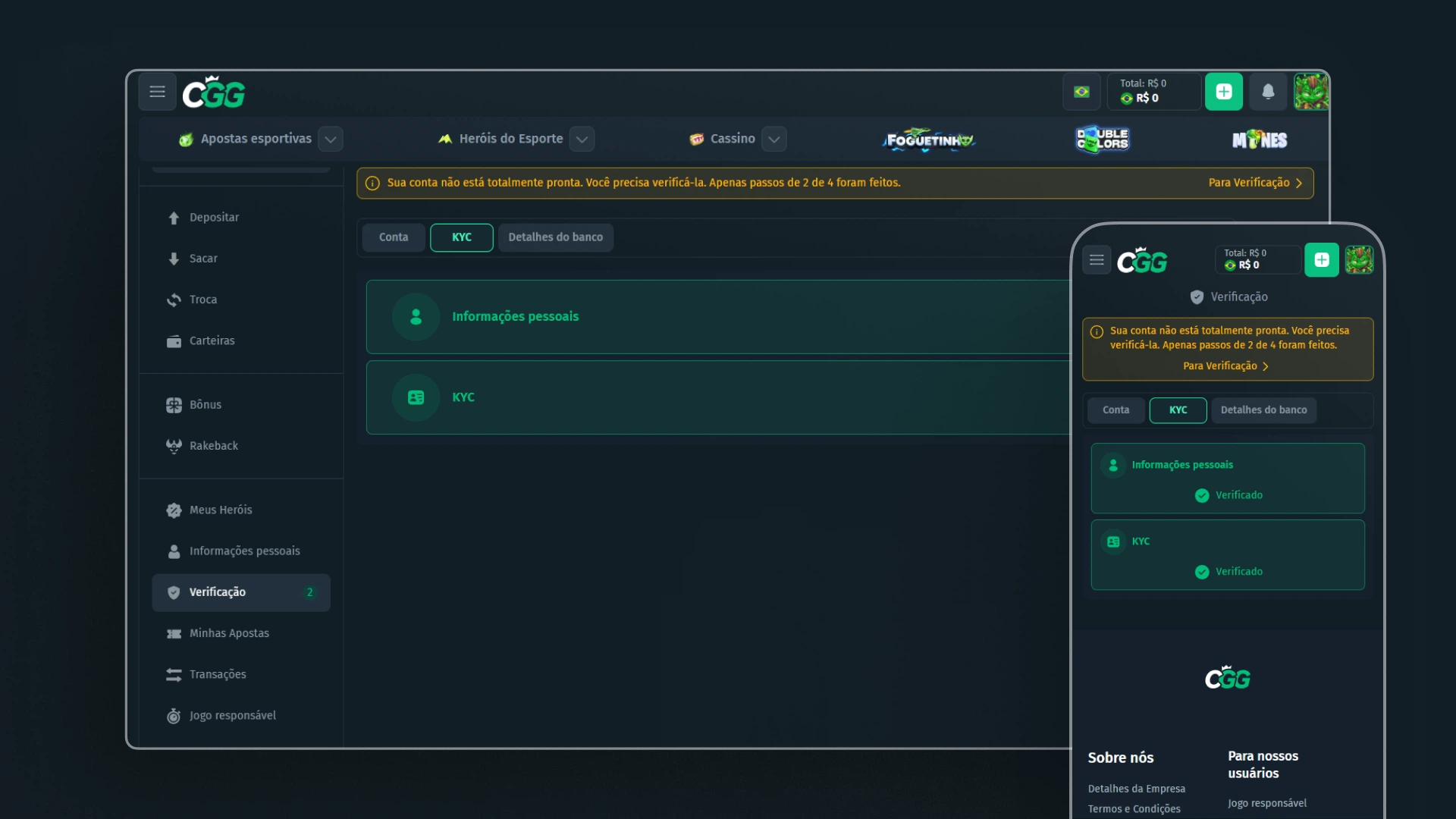 imagem verificação cbet