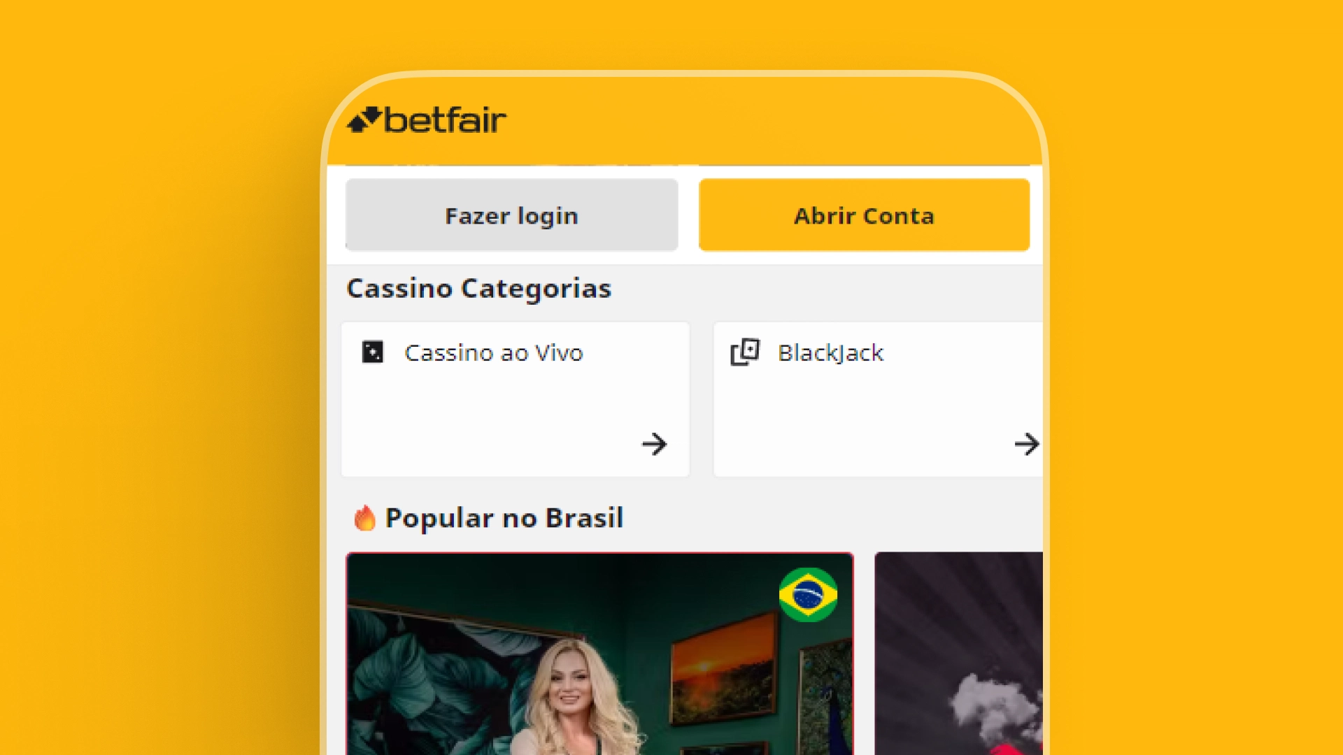 screenshot casino ao vivo betfair
