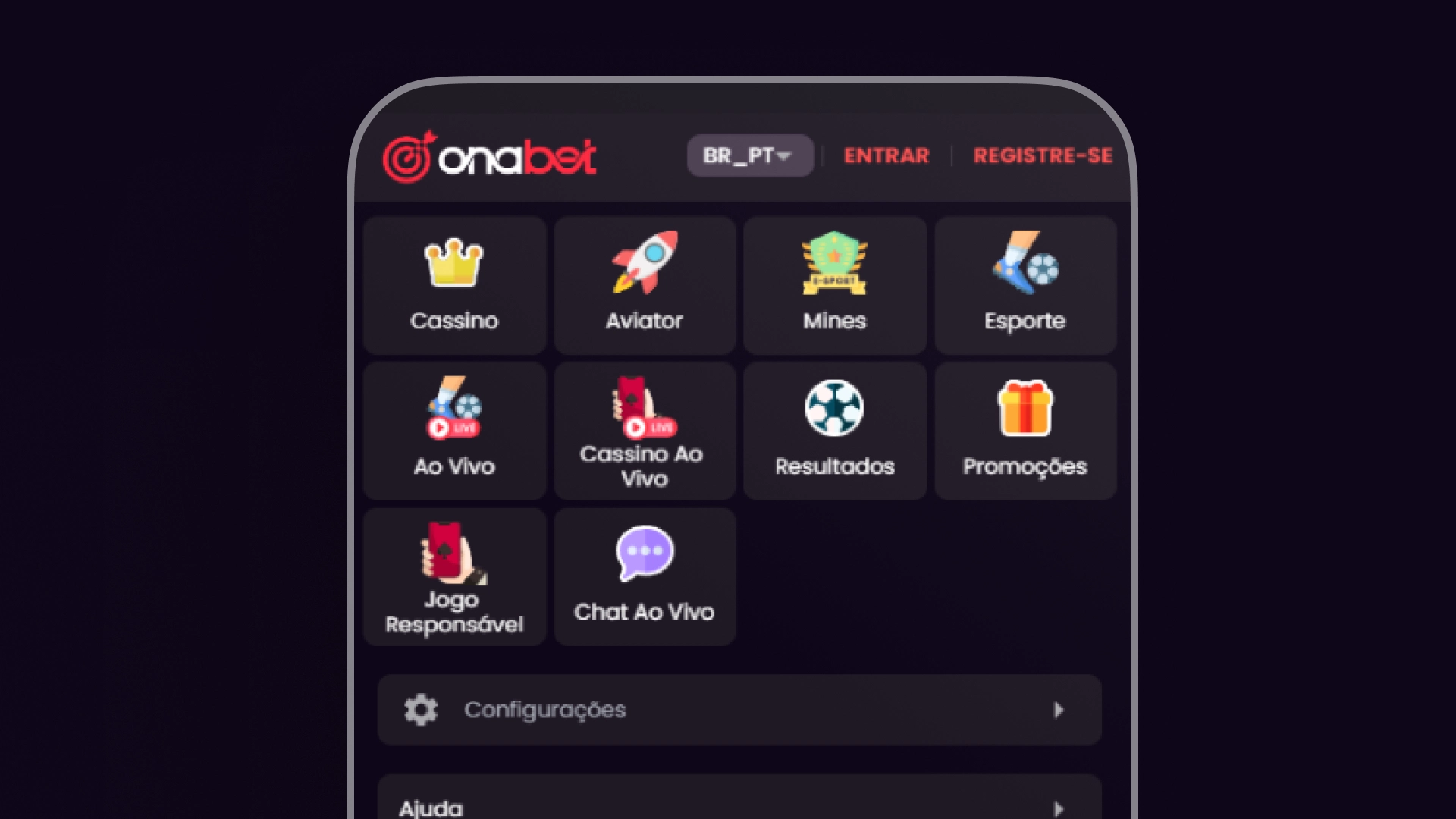 screenshot Como acessar cassino ao vivo onabet