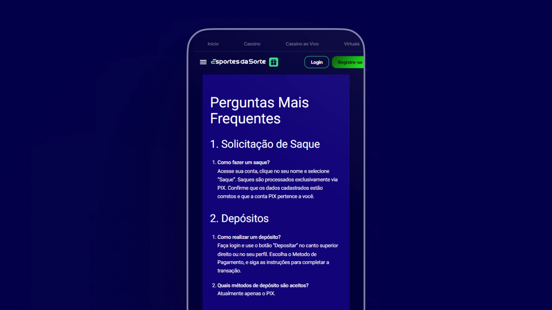 screenshot ajuda esportes da sorte