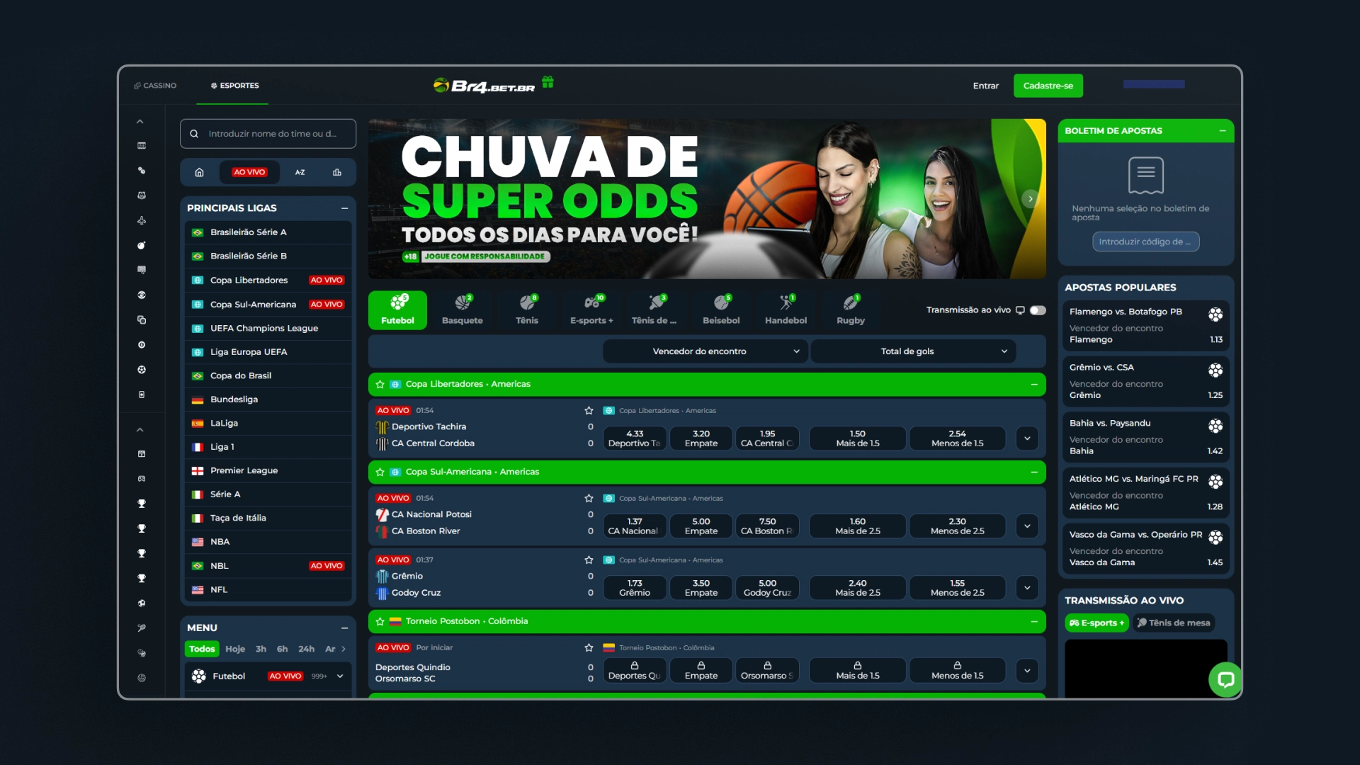screenshot ao vivo br4bet