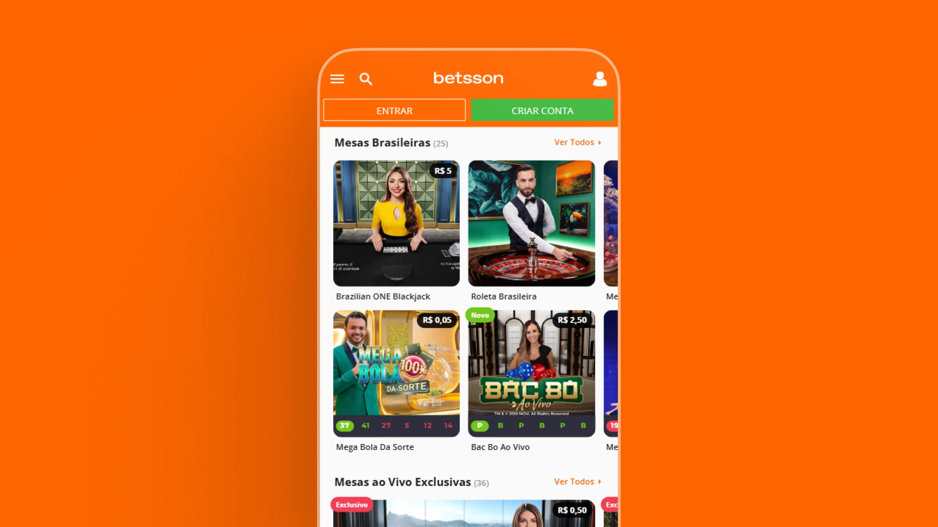 screenshot casino ao vivo Betsson