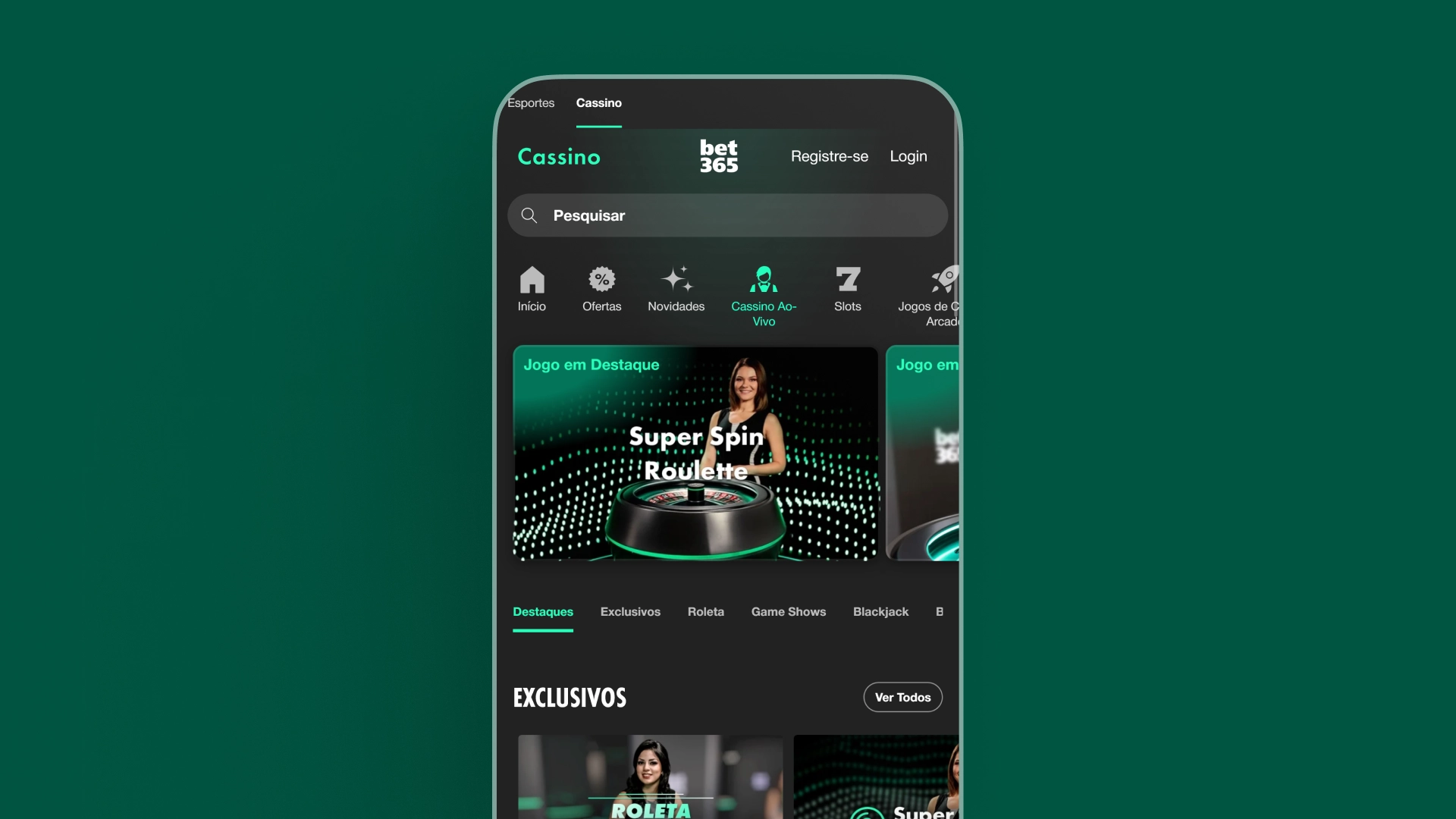 screenshot casino ao vivo bet365