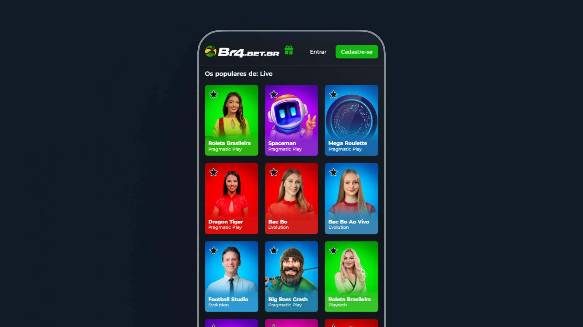 screenshot casino ao vivo br4bet