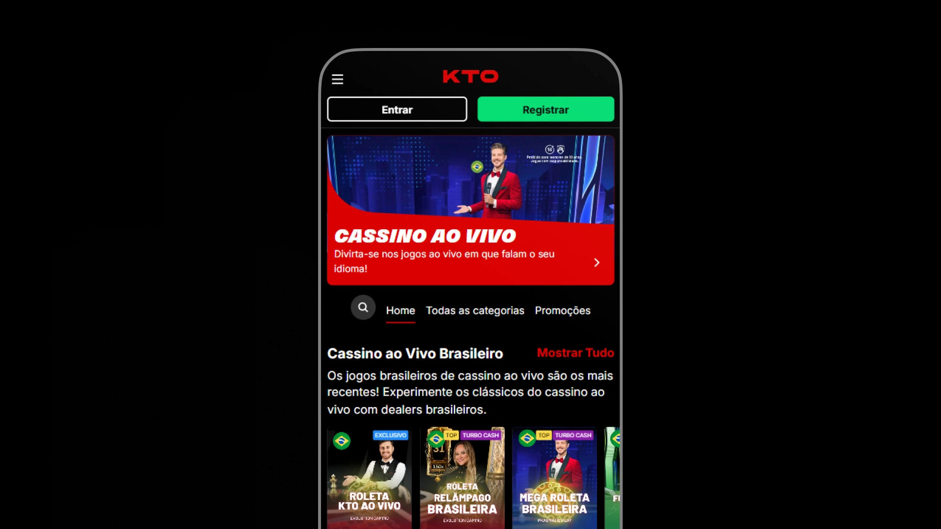 screenshot casino ao vivo kto