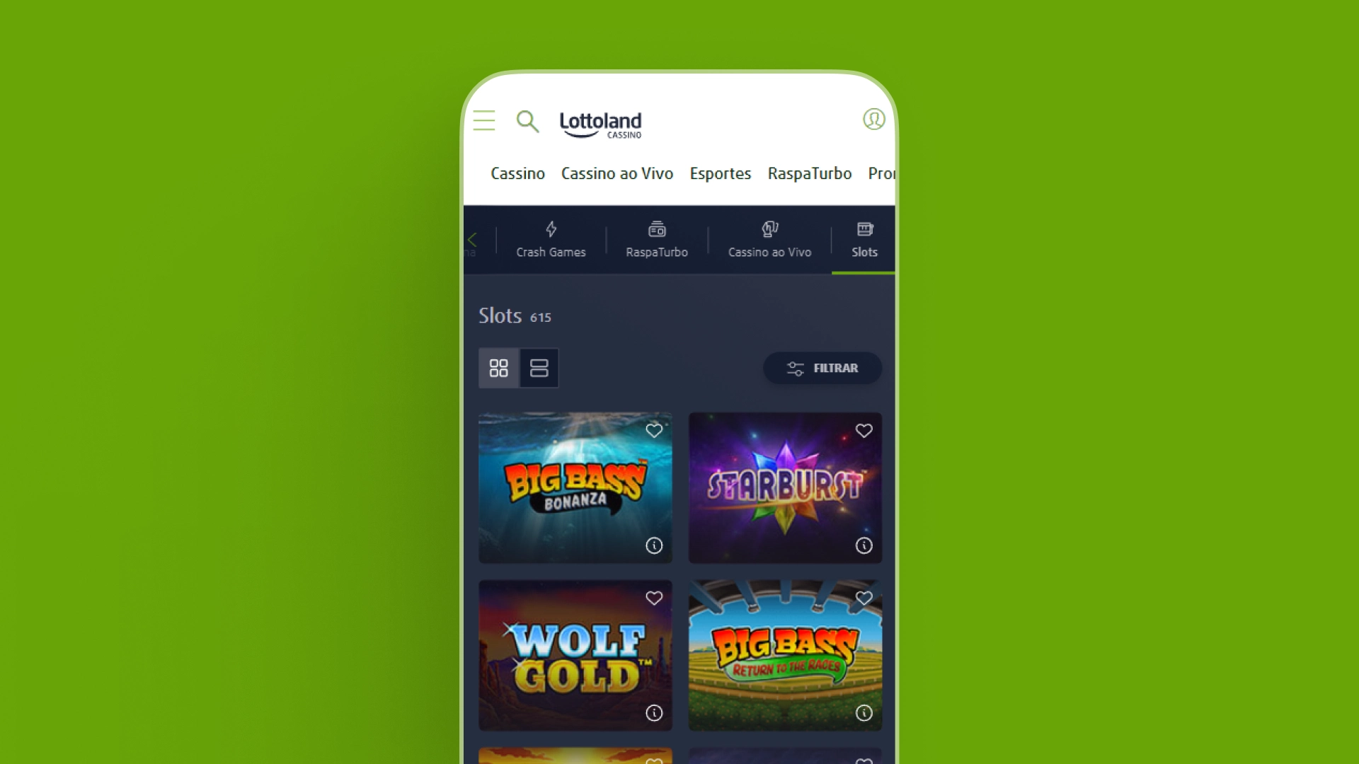 screenshot casino ao vivo lottoland