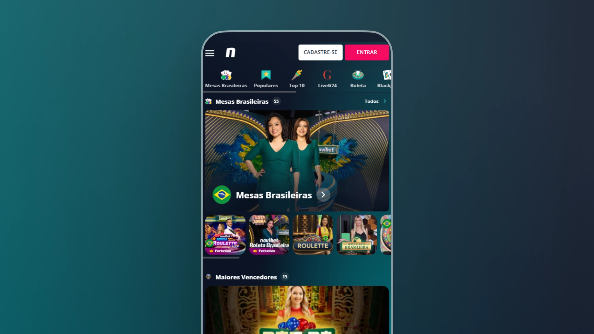 screenshot casino ao vivo novibet