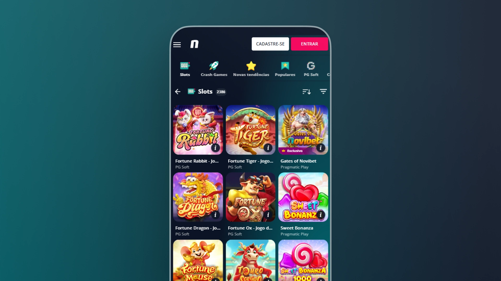 screenshot casino slot novibet