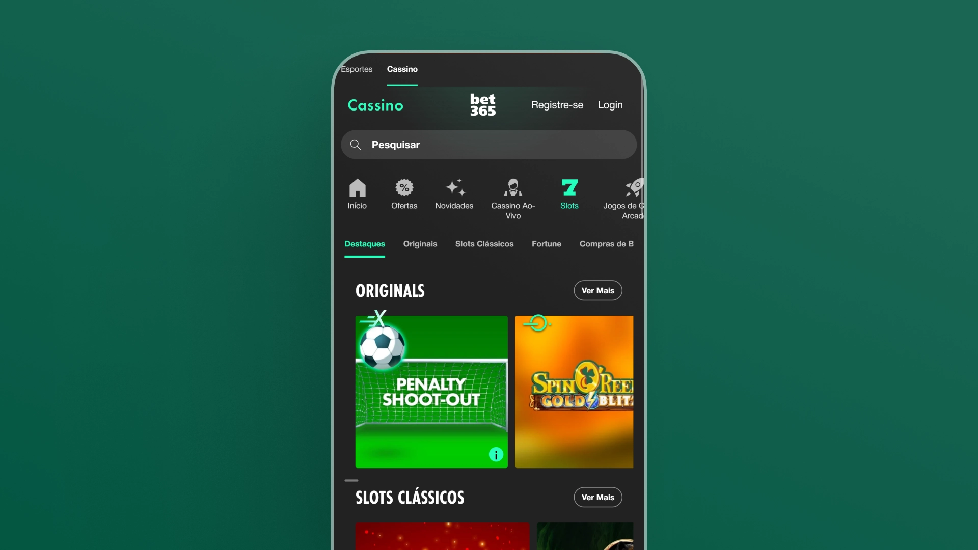 screenshot cassino slots bet365