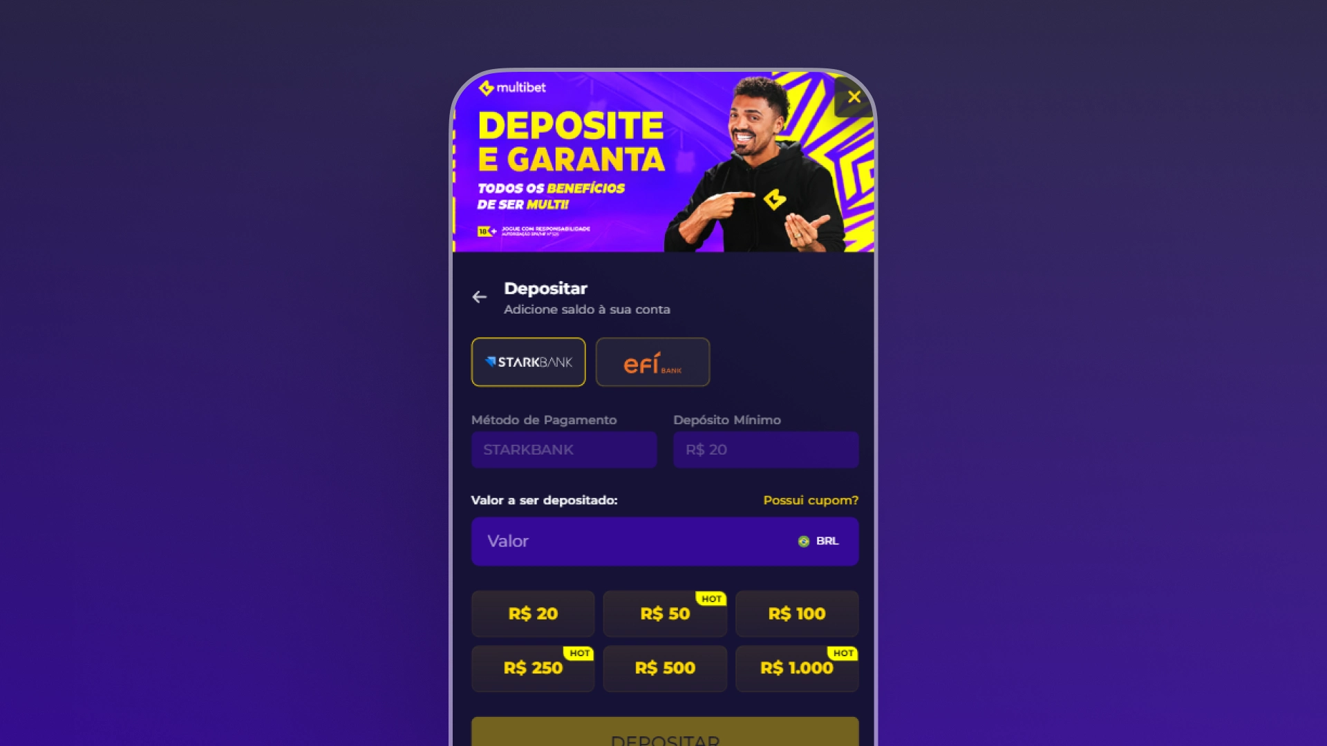 screenshot deposito multibet
