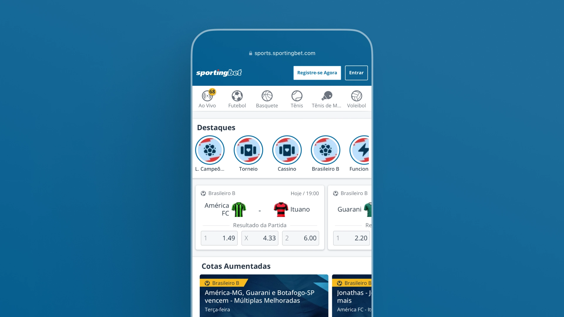 screenshot homepage sportingbet