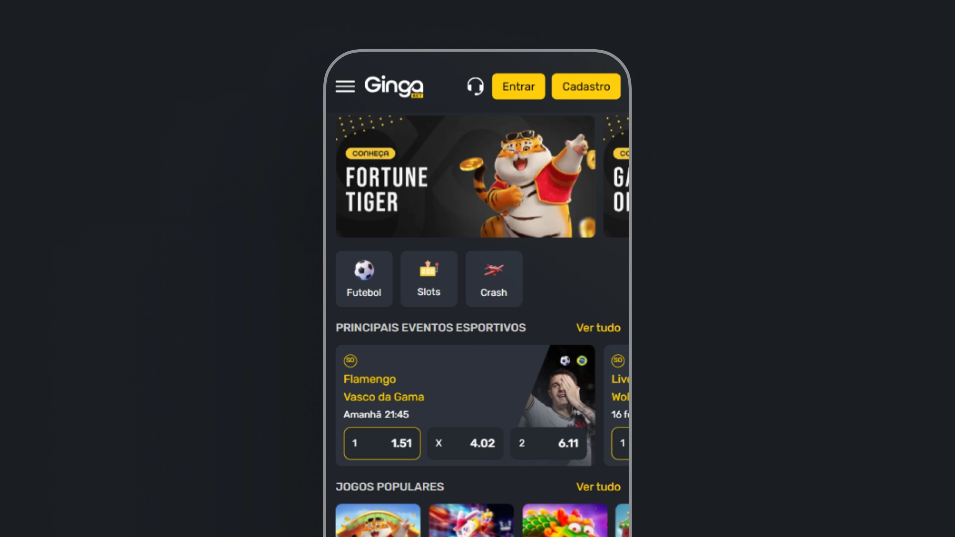 screenshot mobile gingabet