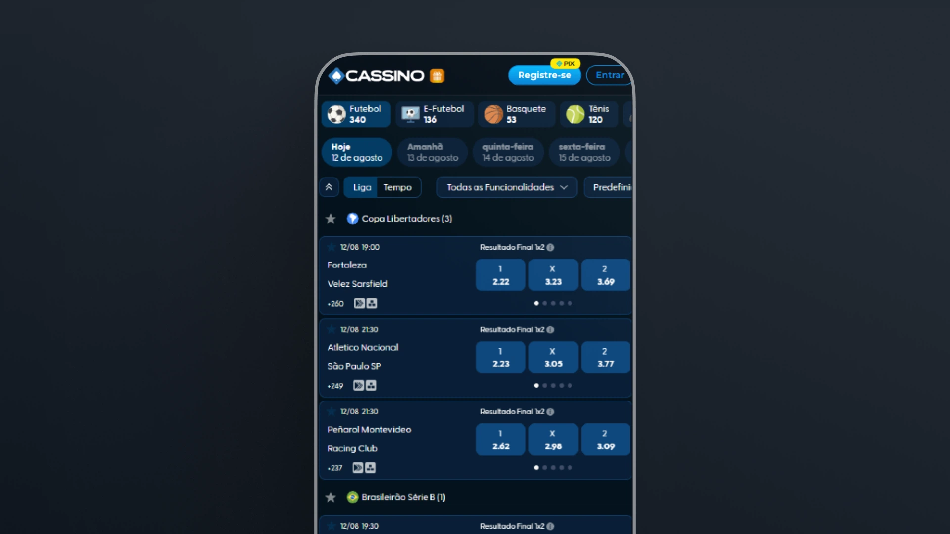 screenshot odds cassino bet