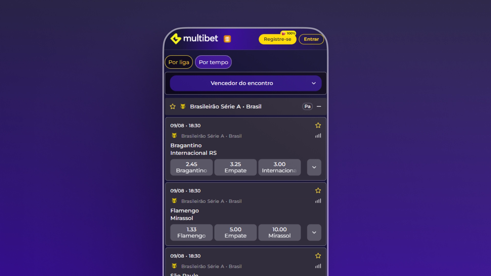 screenshot odds multibet