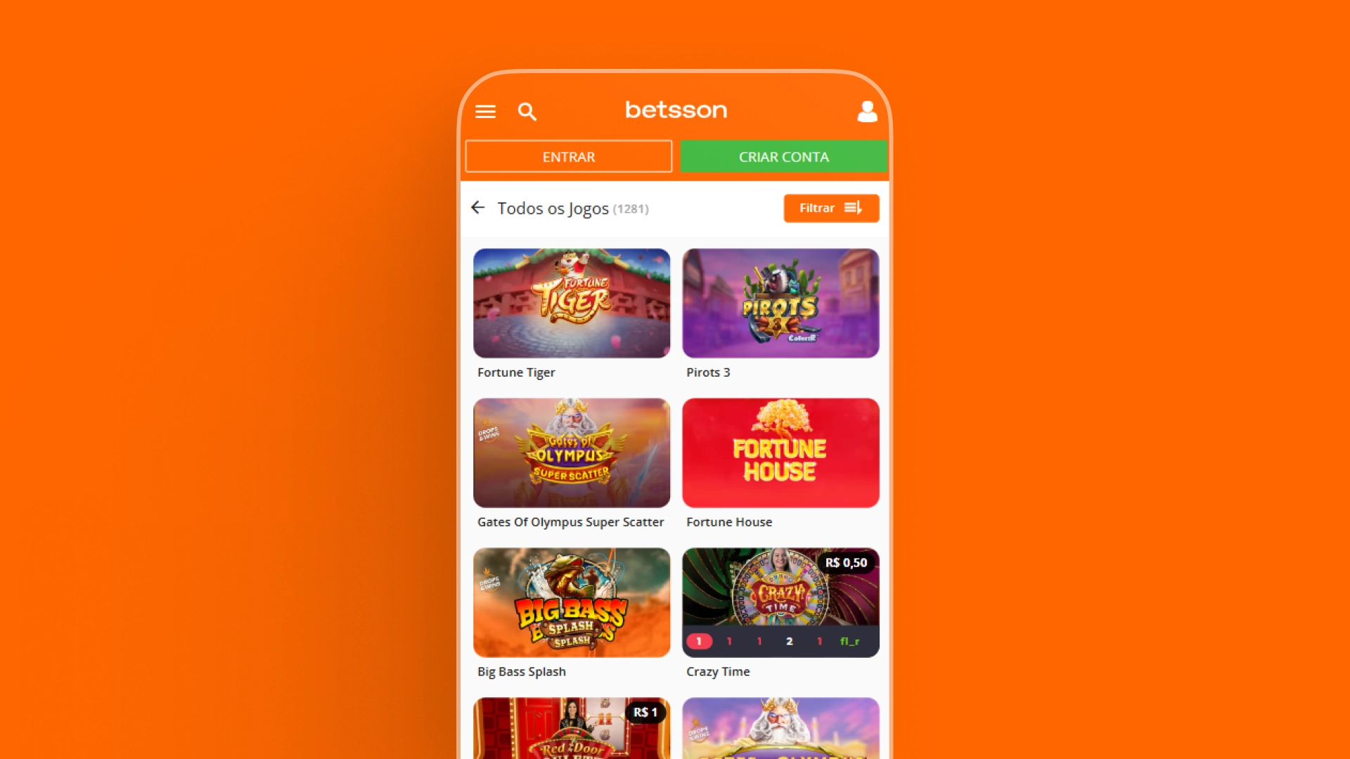screenshot quais sao os melhores jogos Betsson